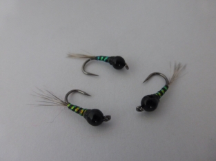 Size 16 Tungsten Black Shadow Perdigon Barbless